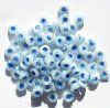 100 3x7mm Rough Cut Blue Lined Lustre Spacer Beads